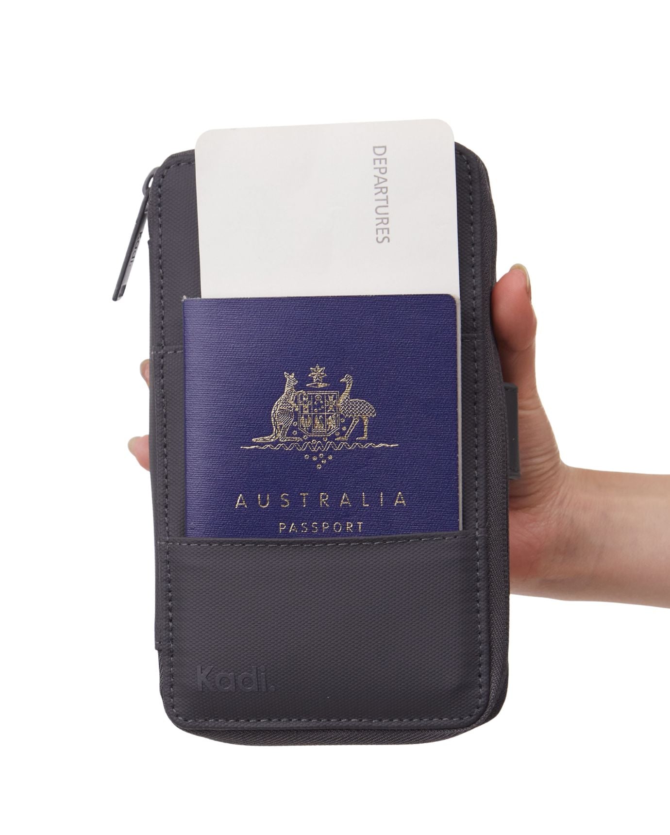 Travel Wallet in Charcoal