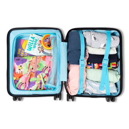 Kids Carry-On Adventure in Light Blue/Red